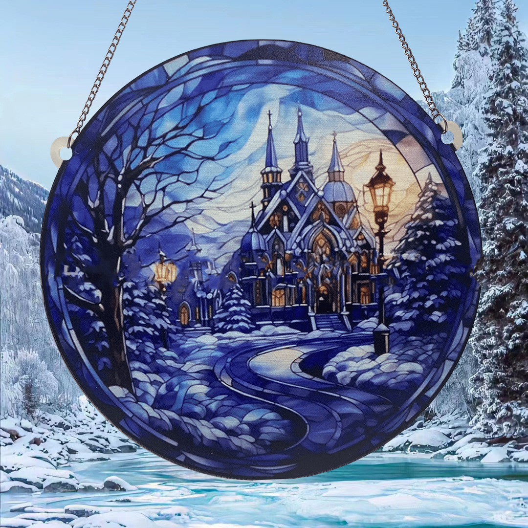 Christmas Colorful Sun Catcher Window Decoration Holiday Window Hanging