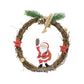 Christmas Wreath Old Man Snowman Show Window Decoration Lighting Chain