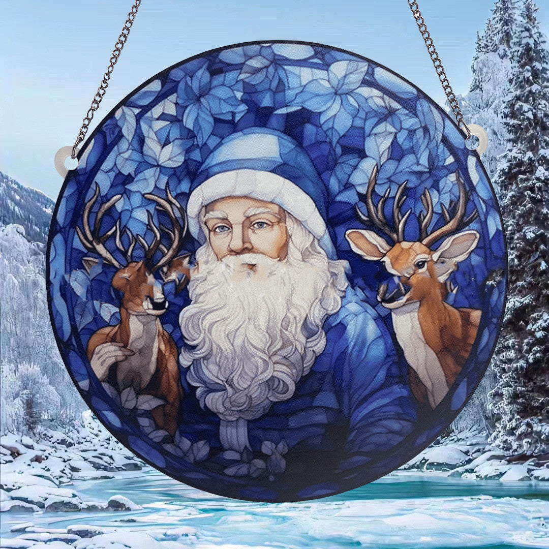Christmas Colorful Sun Catcher Window Decoration Holiday Window Hanging