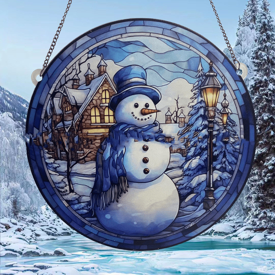 Christmas Colorful Sun Catcher Window Decoration Holiday Window Hanging
