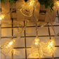 Snowman Christmas Tree LED Garland String Lights Snowflakes String Fairy Lights Hanging Ornaments
